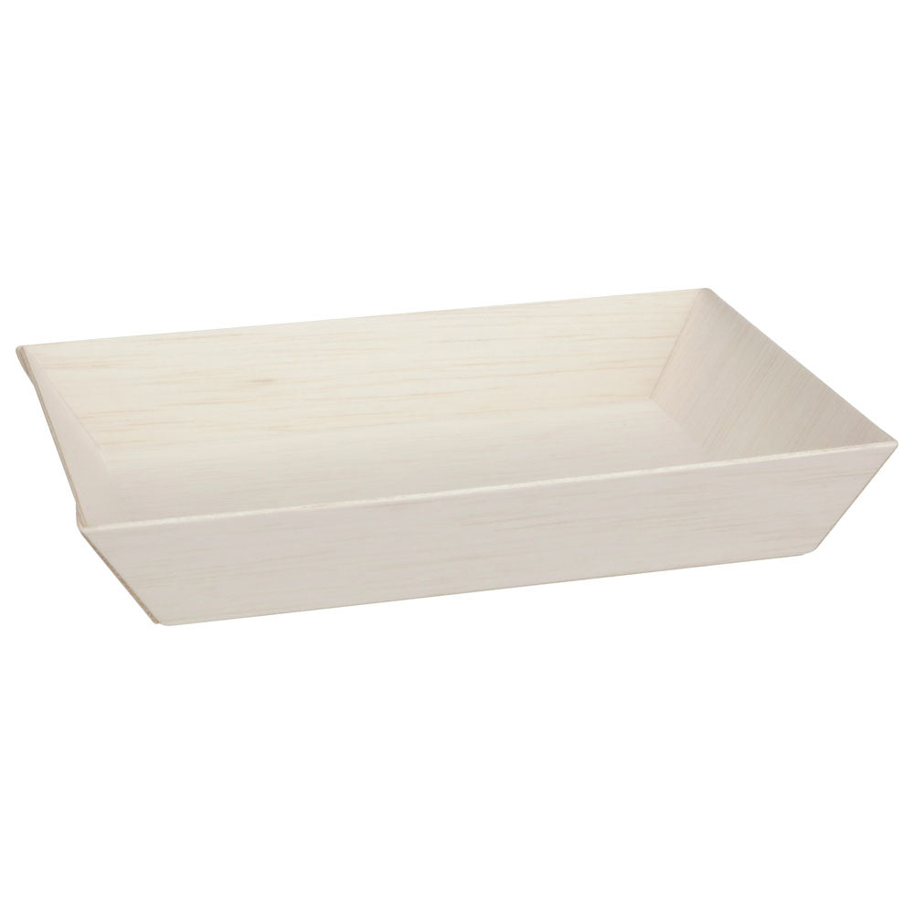5"x7" Rectangle Balsa Wood Fixed Side Tray