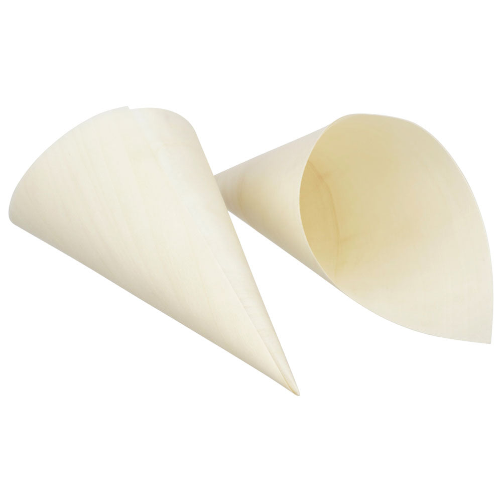 8" Balsa Wood Food Cone
