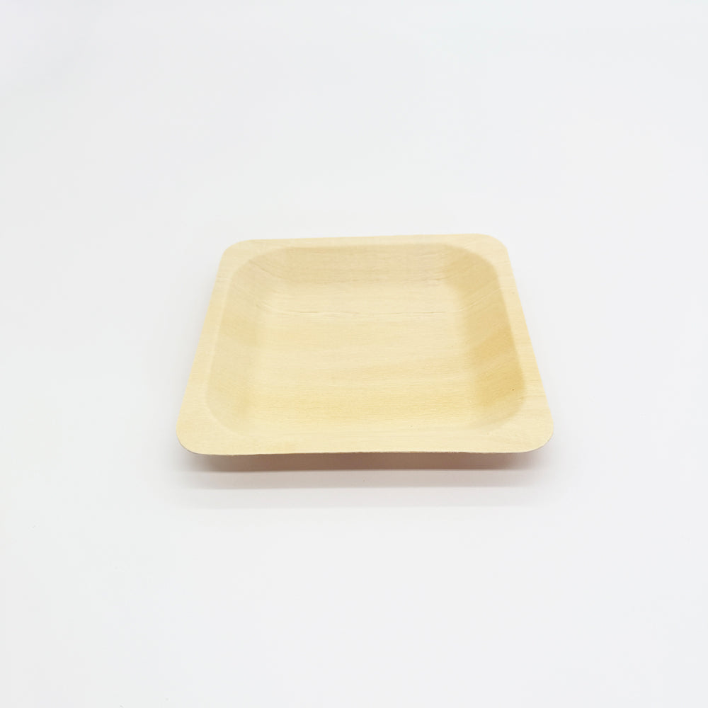 6"x6" Square Wooden Plate
