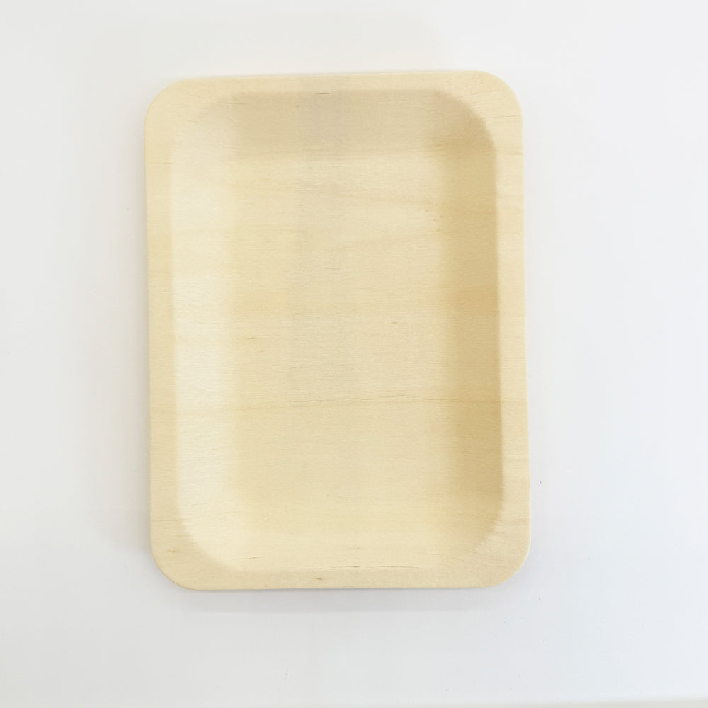 7.87"x5.7" Rectangle Wooden Plate