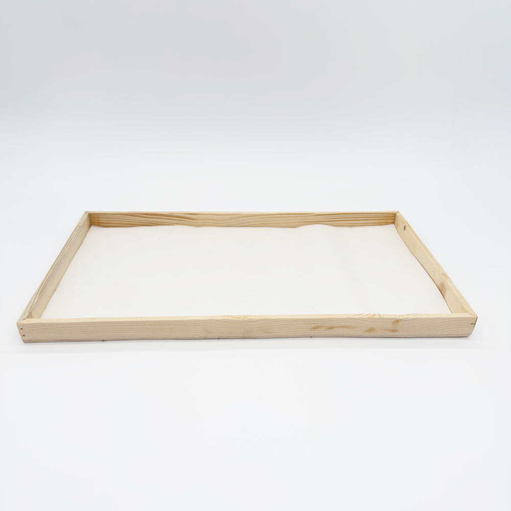 12"x21" Solid Wood Tray (paper Lined)