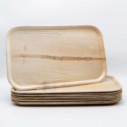 10"x15.5" Rectangle Palm Leaf Platter