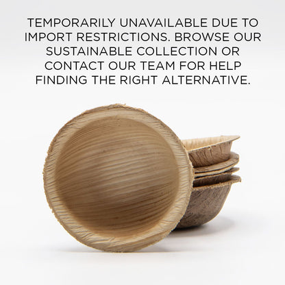 2.5" Round Mini Palm Leaf Bowl (1.5 oz)