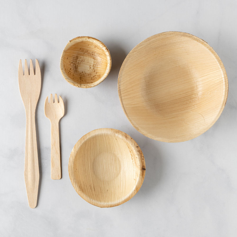 2.5" Round Mini Palm Leaf Bowl (1.5 oz)