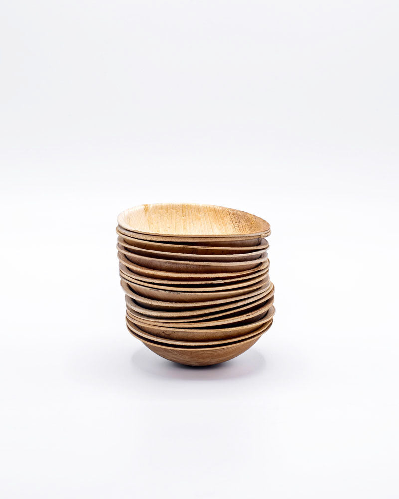 3.5" Round Mini Palm Leaf Bowl (4 oz)