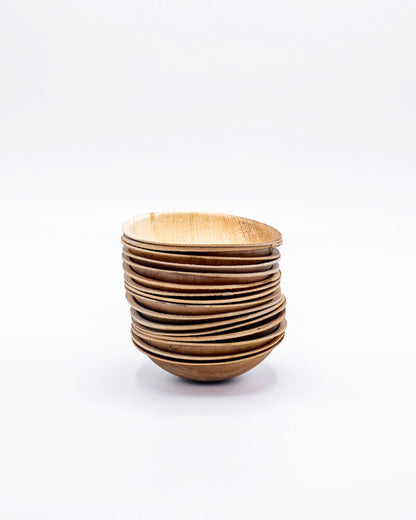 3.5" Round Mini Palm Leaf Bowl (4 oz)