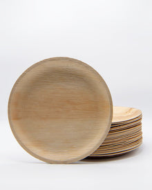 12" Round Shallow Palm Leaf Plate