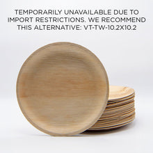 12" Round Shallow Palm Leaf Plate