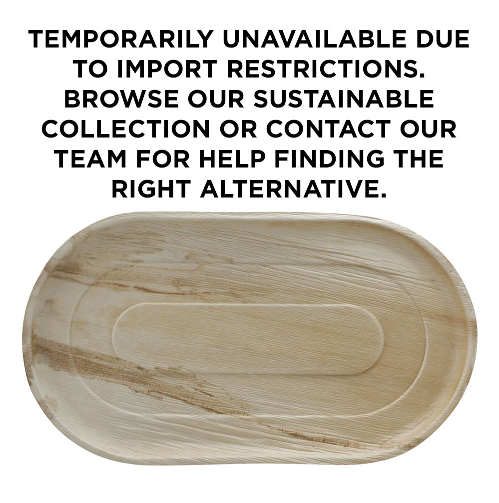 12"x22" Oval Palm Leaf Tray