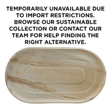12"x22" Oval Palm Leaf Tray