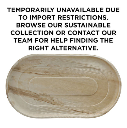 12"x22" Oval Palm Leaf Tray