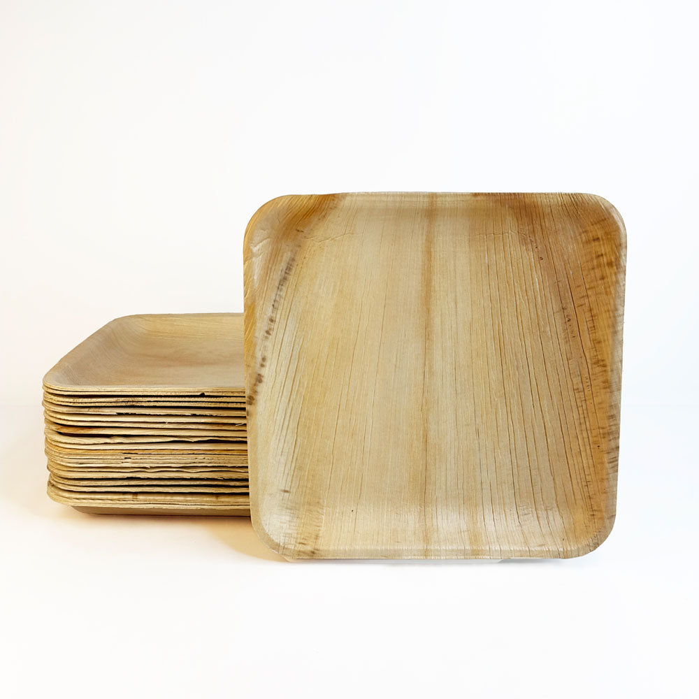 9"x9" Square Palm Leaf Plate