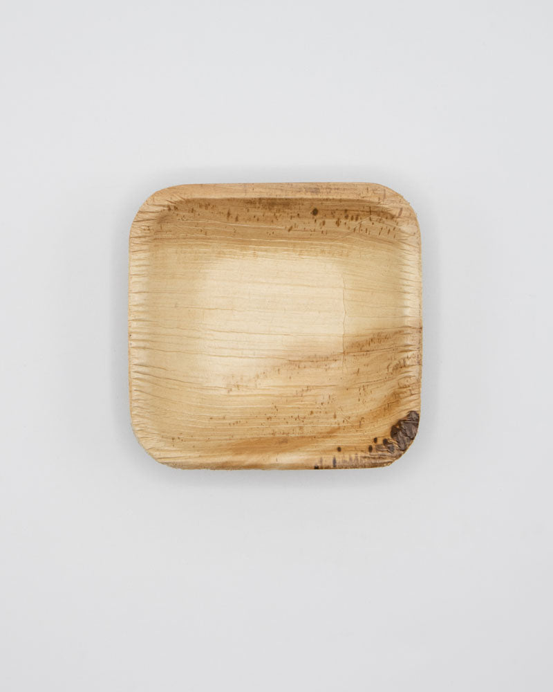 4"x4" Deep Square Palm Leaf Plate