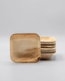 4"x4" Deep Square Palm Leaf Plate
