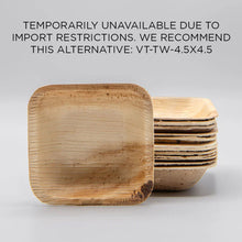 4"x4" Deep Square Palm Leaf Plate