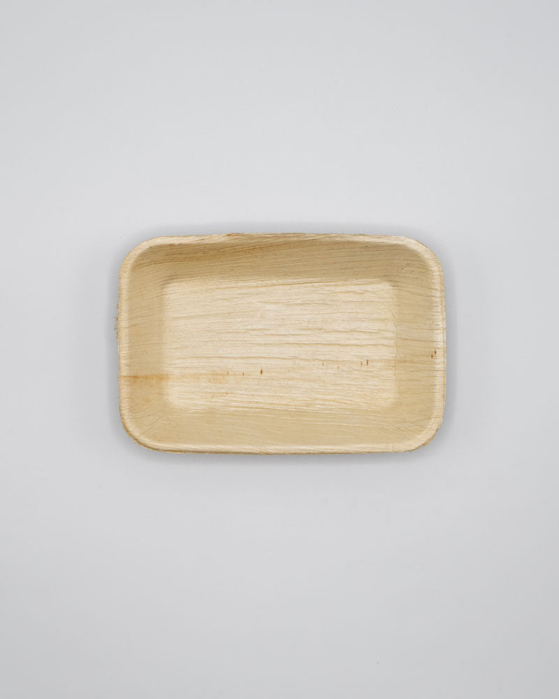 6"x4.5" Rectangle Palm Leaf Tray