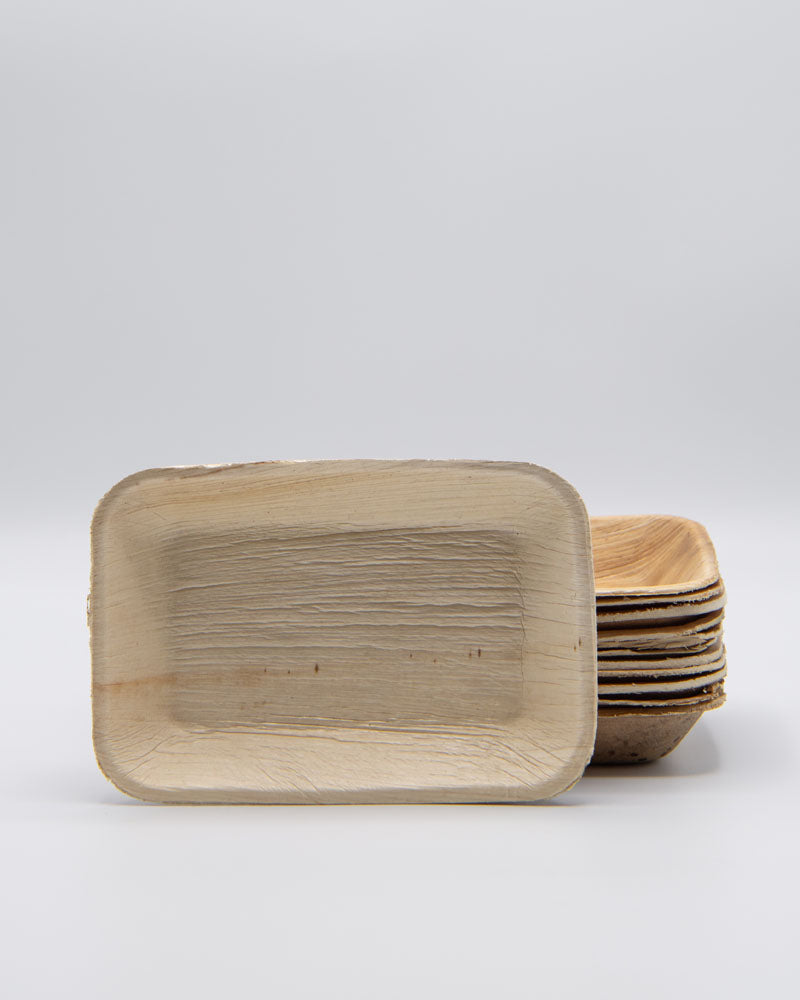 6"x4.5" Rectangle Palm Leaf Tray