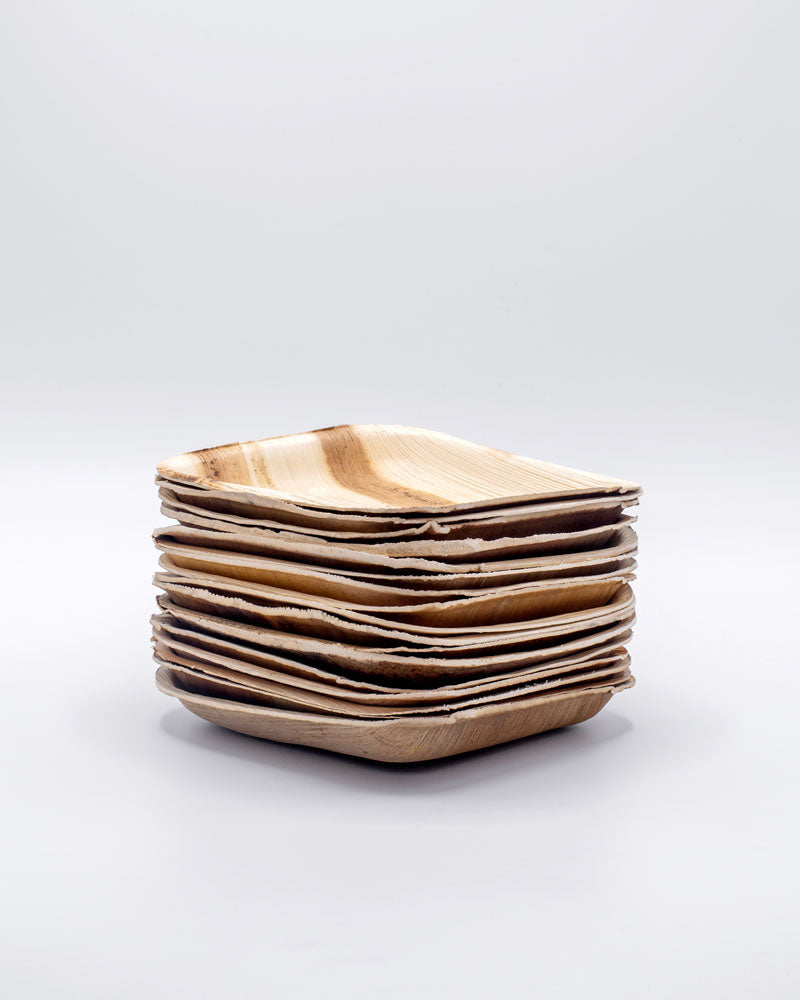 6"x6" Square Palm Leaf Plate