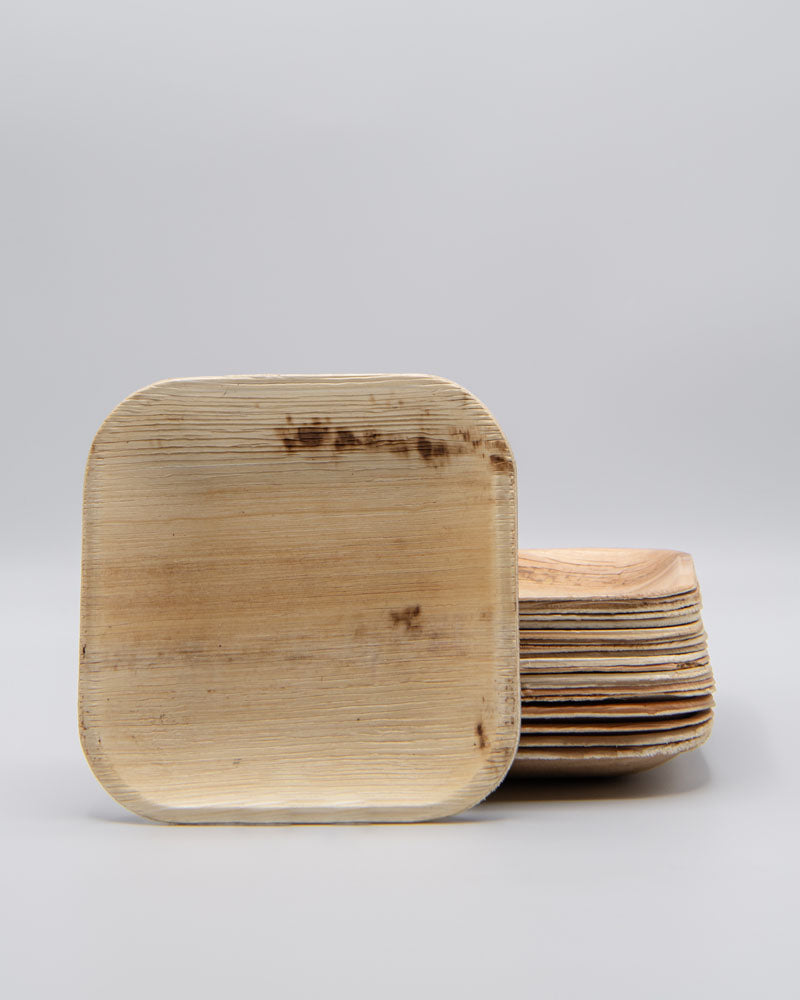 6"x6" Square Palm Leaf Plate