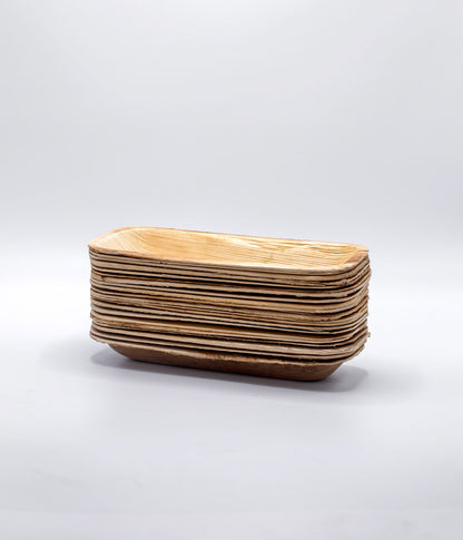 4"x10" Rectangle Palm Leaf Tray
