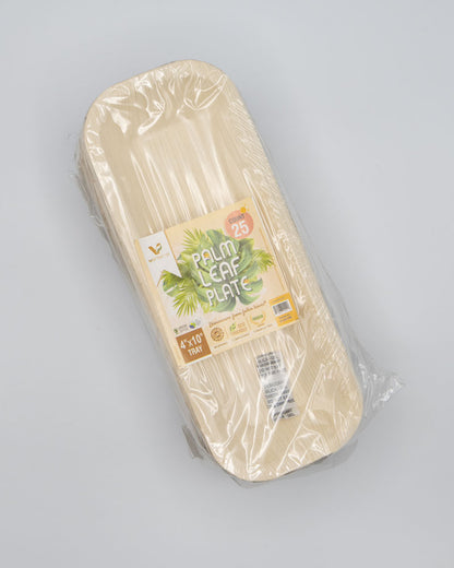 4"x10" Rectangle Palm Leaf Tray