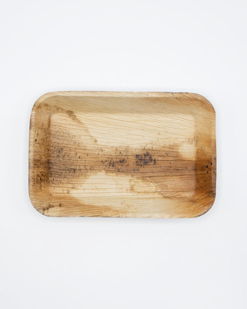 6"x9" Deep Rectangle Palm Leaf Tray
