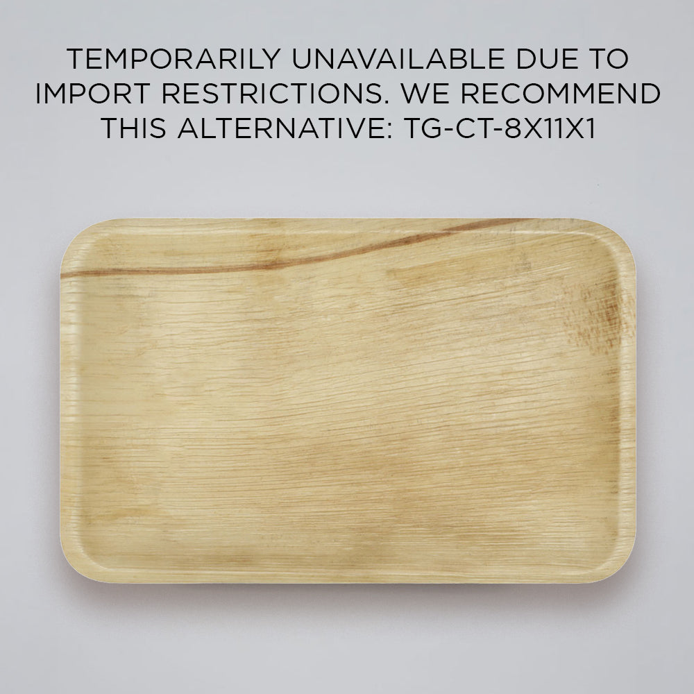 8"x12" Rectangular Palm Leaf Platter