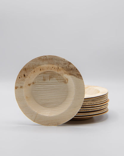 6" Round Lip Palm Leaf Plate