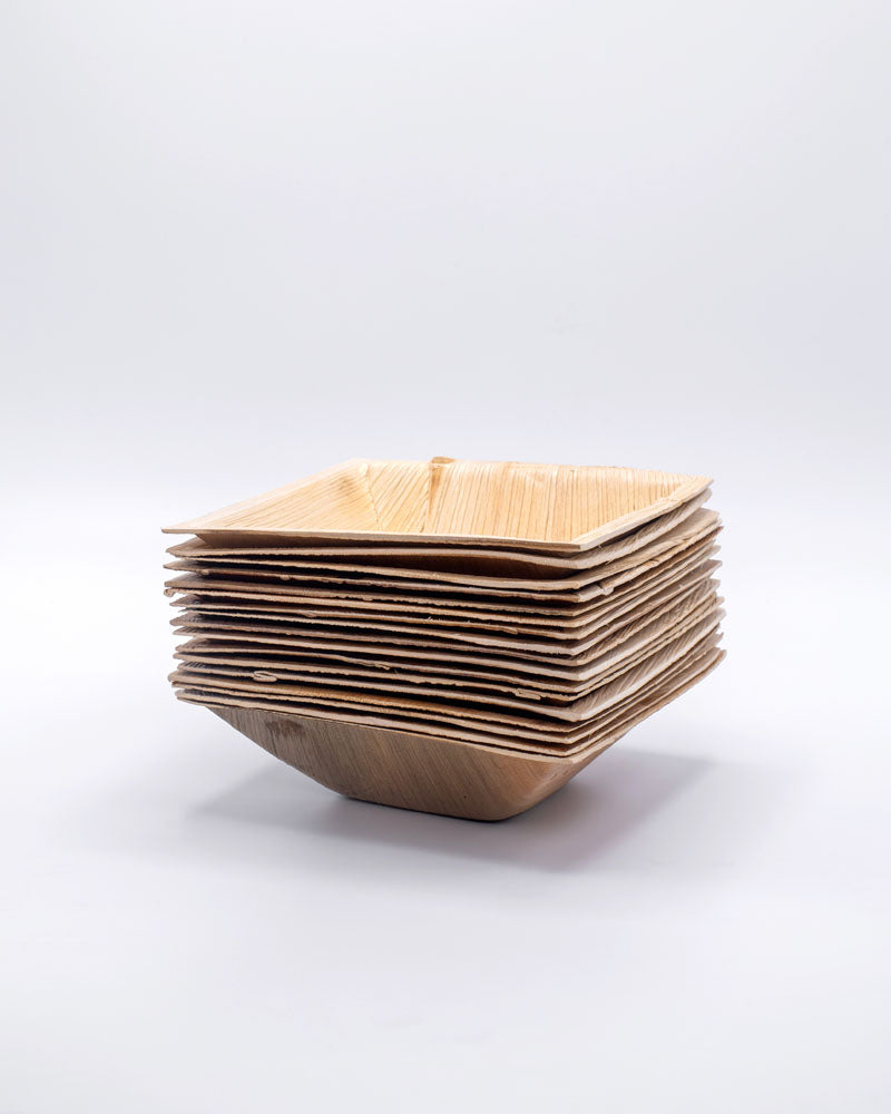 6.5" Deep Pyramid Palm Leaf Bowl (16 oz)