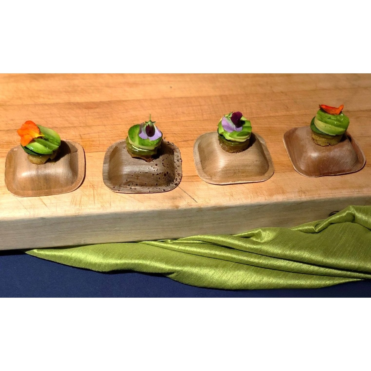 3" x 3" Square Palm Leaf Bowls (25 count Retail Pack) ESTIMATED RESUPPLY 2/15/21-VerTerra Dinnerware