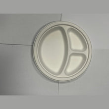 9" Round 3 Compartment Sugarcane Plate