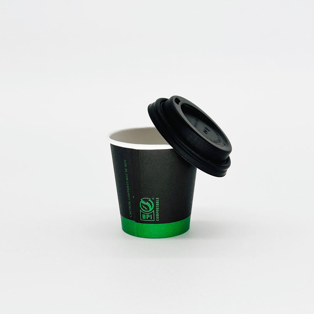 4 oz Black Paper Hot/Cold Compostable Cup