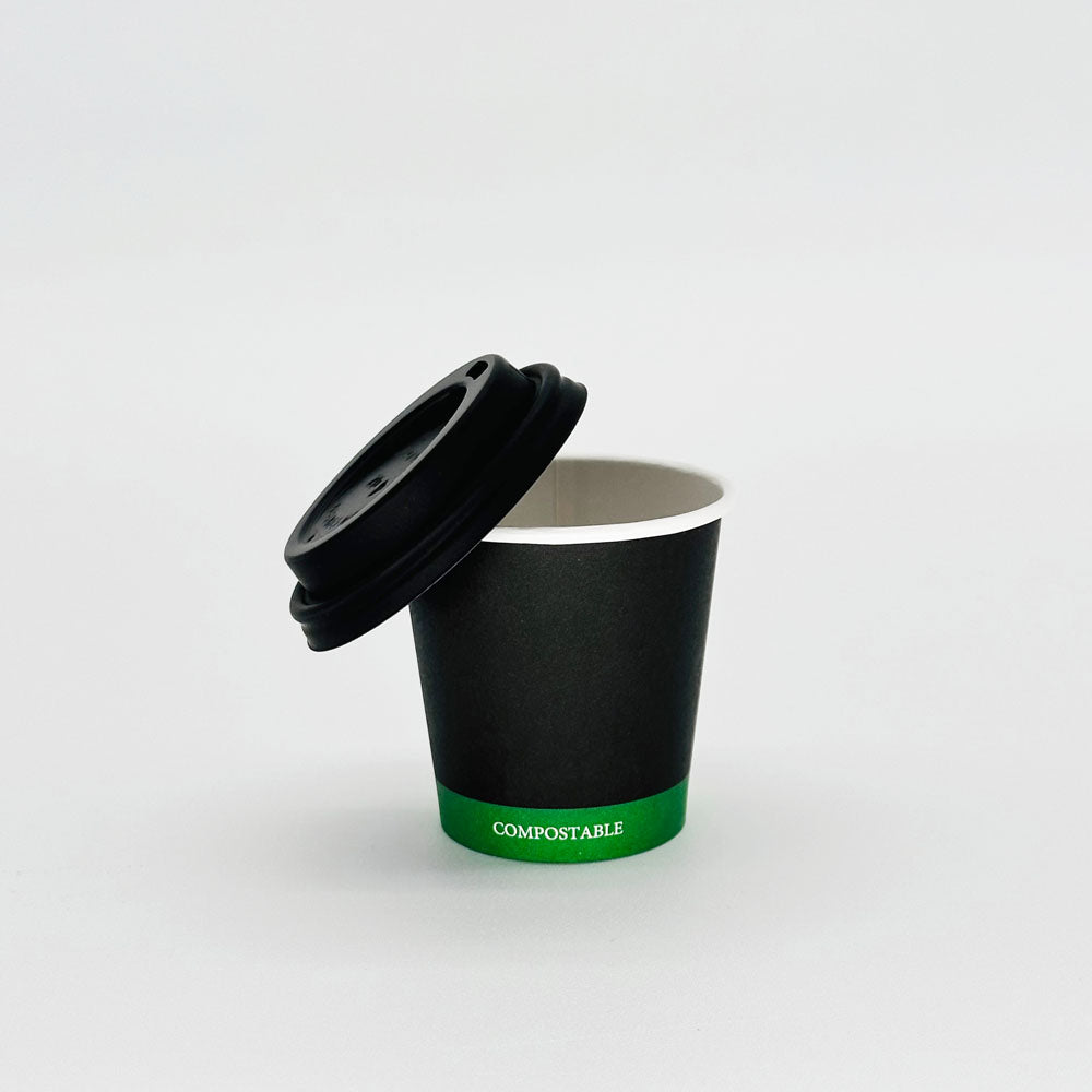 4 oz Black Paper Hot/Cold Compostable Cup
