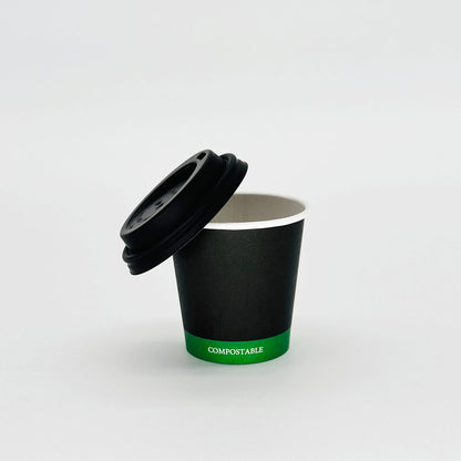 4 oz Black Paper Hot/Cold Compostable Cup