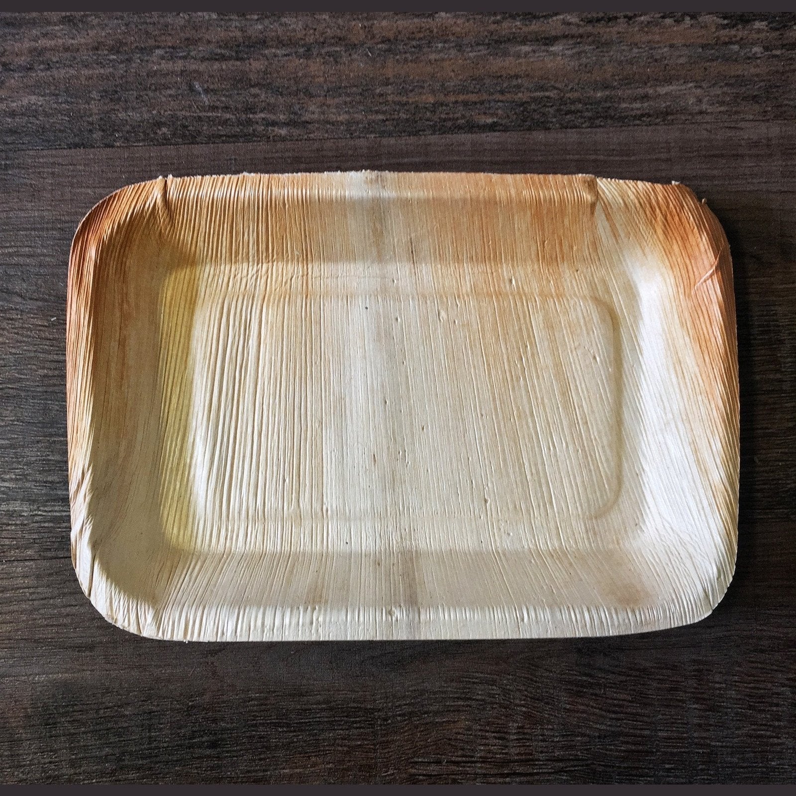 6" x 9" Palm Leaf Tray (25 count Retail Pack)-VerTerra Dinnerware