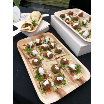 Palm Leaf Serving Tray With horderves