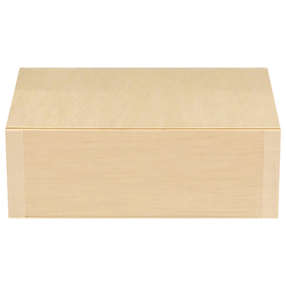6"x8"x3" Vento Balsa Wood Collapsible Box with Attached Lid and 3 Dividers