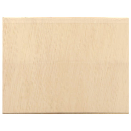 6"x8"x3" Vento Balsa Wood Collapsible Box with Attached Lid and 3 Dividers