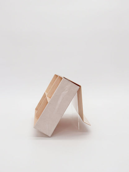 6"x8"x2" Vento Balsa Wood Collapsible Box with Attached Lid and 3 Dividers
