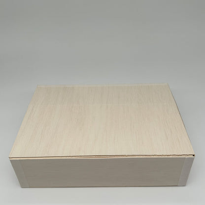 8"x11"x3" Vento Balsa Wood Collapsible Box with Attached Lid and 3 Dividers