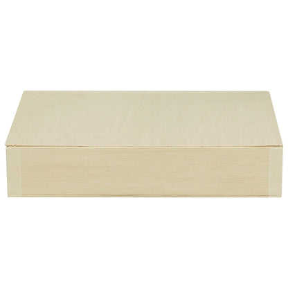 11"x8"x2" Large Balsa Wood Collapsible Box with Attached Lid