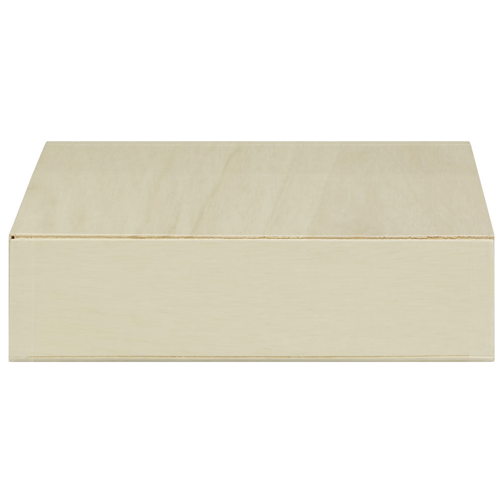 8"x11"x3" Standard Balsa Wood Collapsible Box with Attached Lid