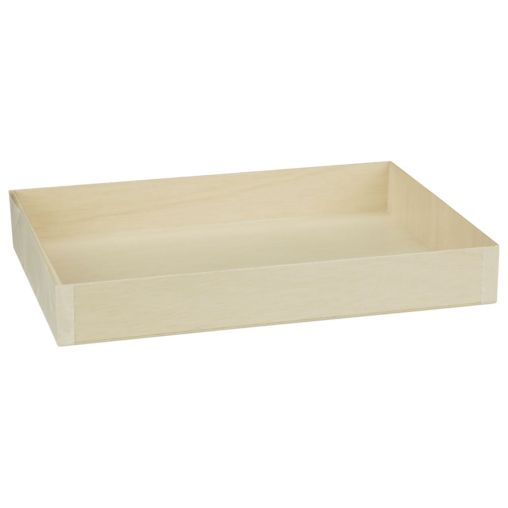 11"x15"x2" Large Rectangle Collapsible Balsa Wood Tray