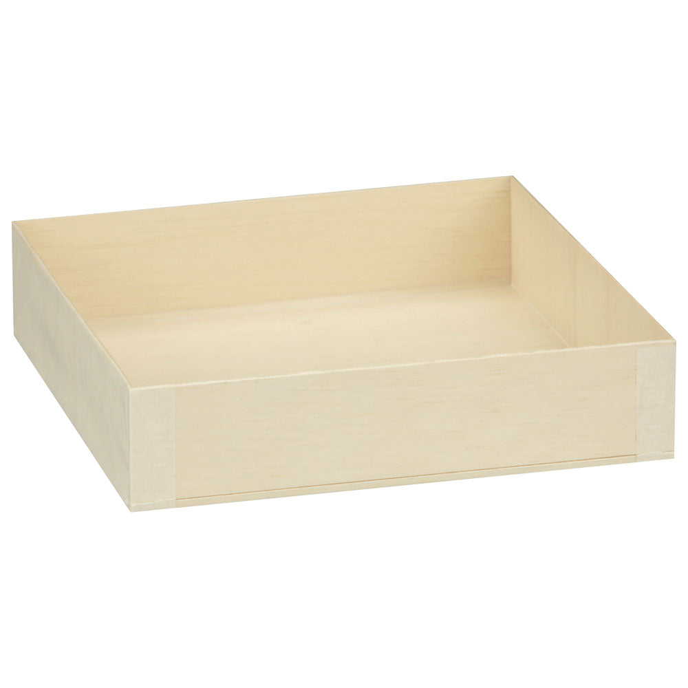 6"x6" Small Square Collapsible Balsa Wood Tray