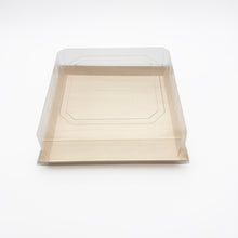 10.7" x 10.7" Large Balsa Wood Tray with Clear PET Lid