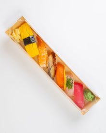 11.8"x2.6" Large Balsa Wood Tray with Clear PET Lid