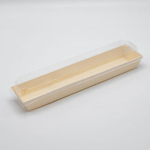 11.8"x2.6" Large Balsa Wood Tray with Clear PET Lid