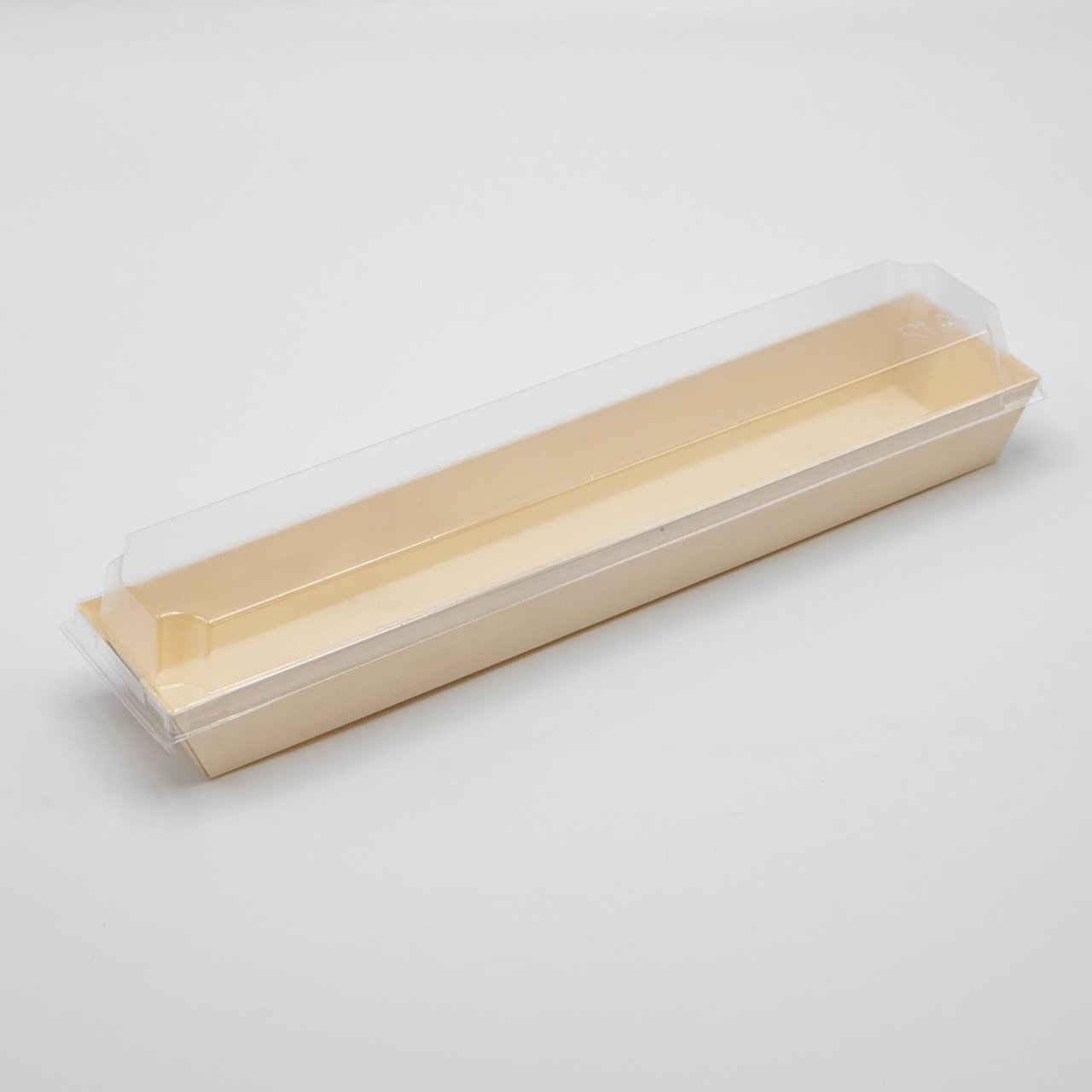 11.8"x2.6" Large Balsa Wood Tray with Clear PET Lid