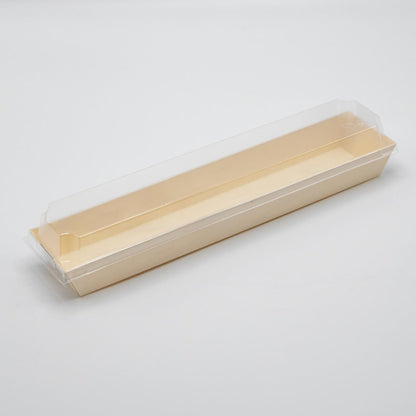 11.8"x2.6" Large Balsa Wood Tray with Clear PET Lid