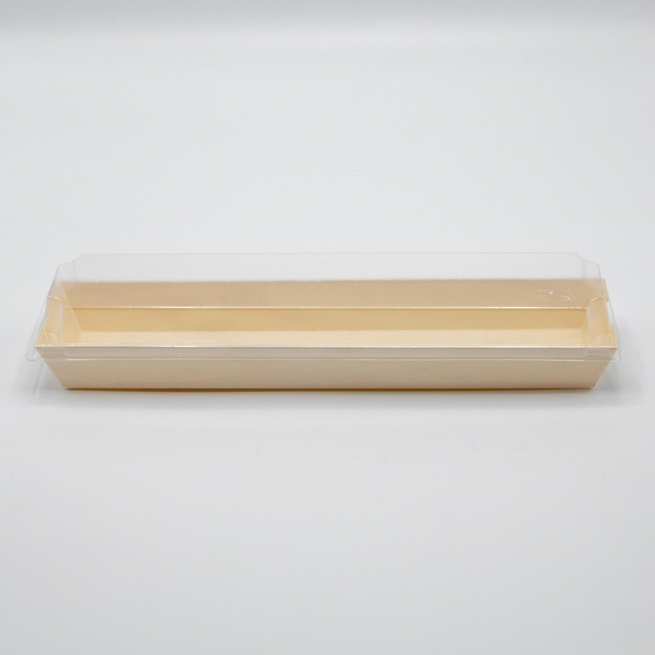 11.8"x2.6" Large Balsa Wood Tray with Clear PET Lid